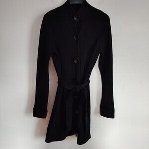 Ladies SZ S Anne Klein Black Duster Cardigan